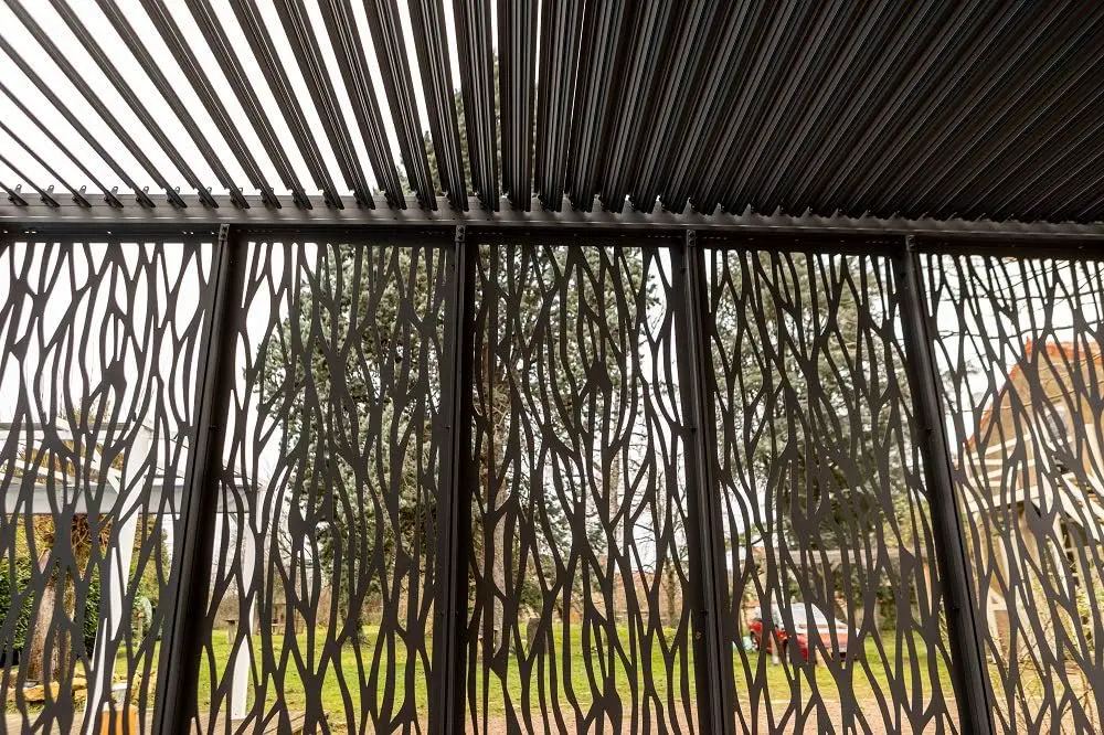 Pergola en aluminium gris 21,52m² vue 2