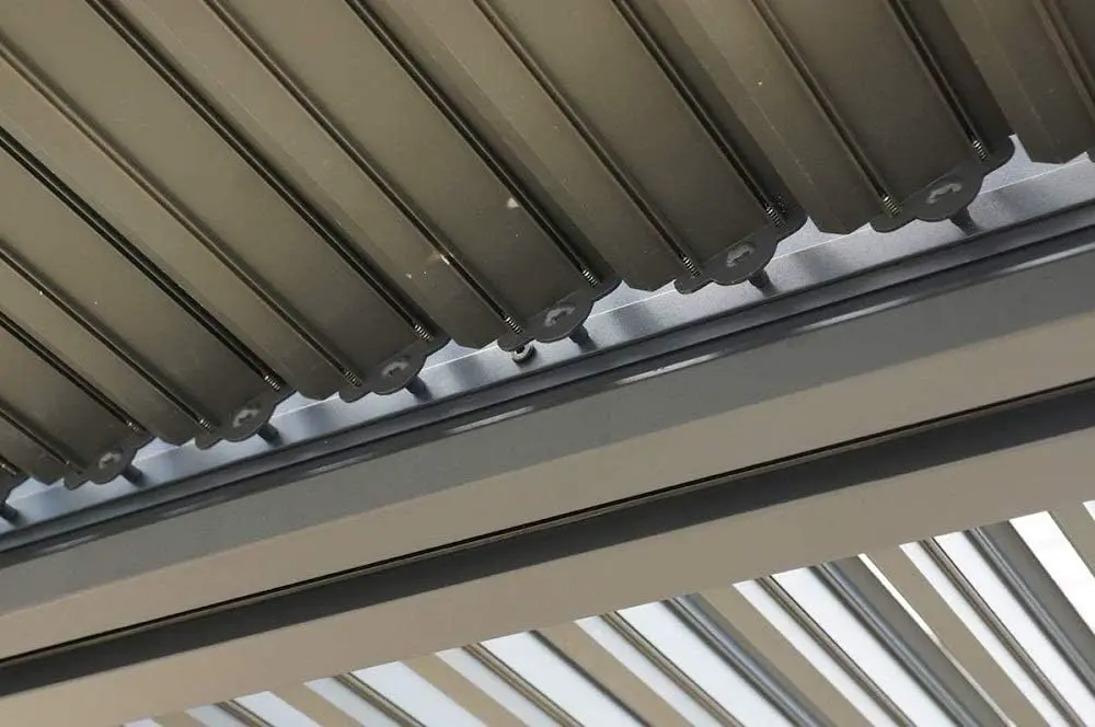 Pergola en aluminium gris 21,52m² vue 5