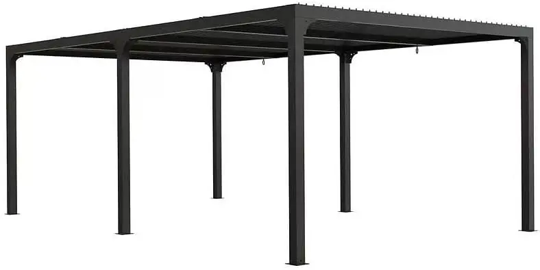 Pergola en aluminium gris/anthracite 21,52m² vue 3