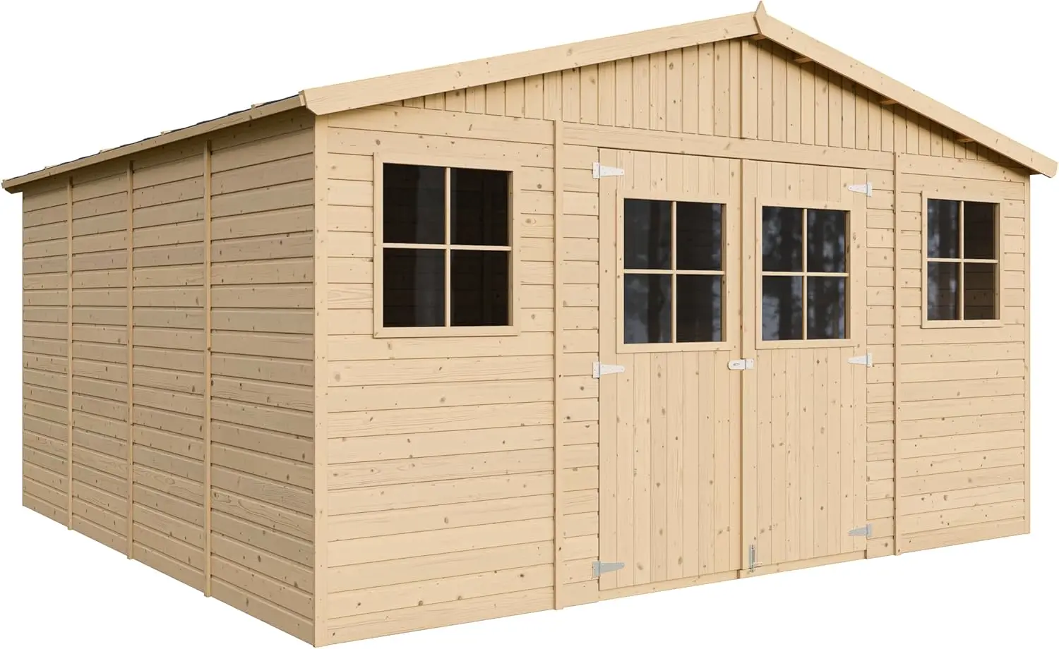 Abri de jardin en bois en bois naturel 16 m² vue 3