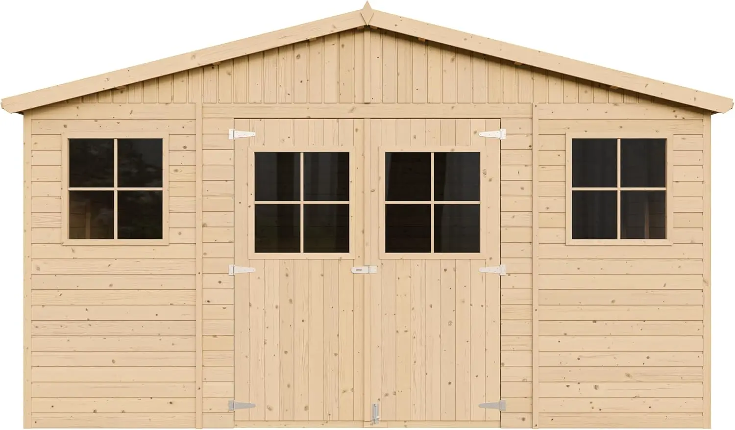 Abri de jardin en bois en bois naturel 16 m² vue 8