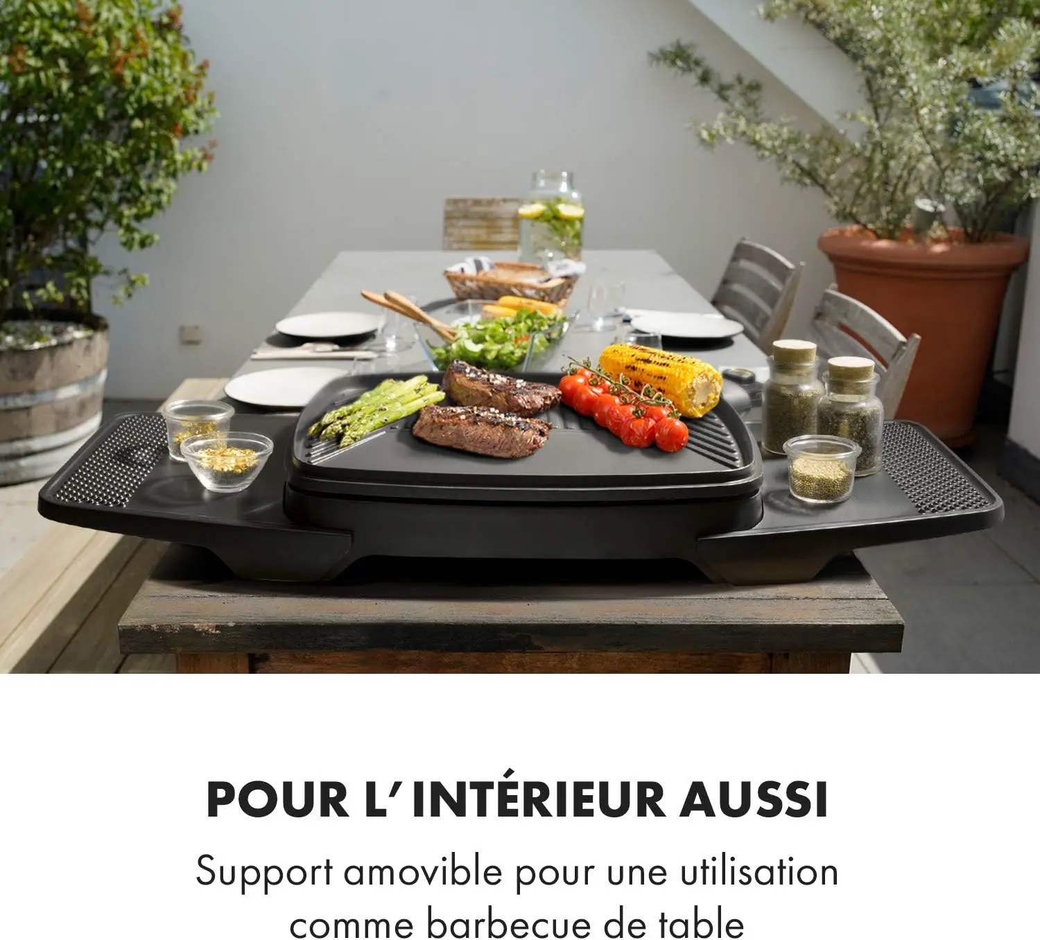 Barbecue électrique en acier noir 20 x 32 cm vue 6