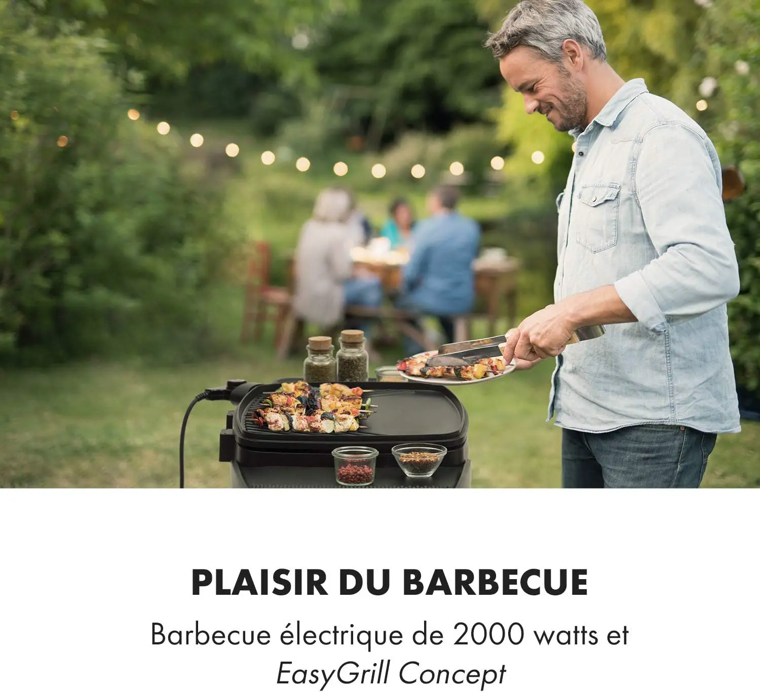 Barbecue électrique en bois 20 x 32 cm vue 2