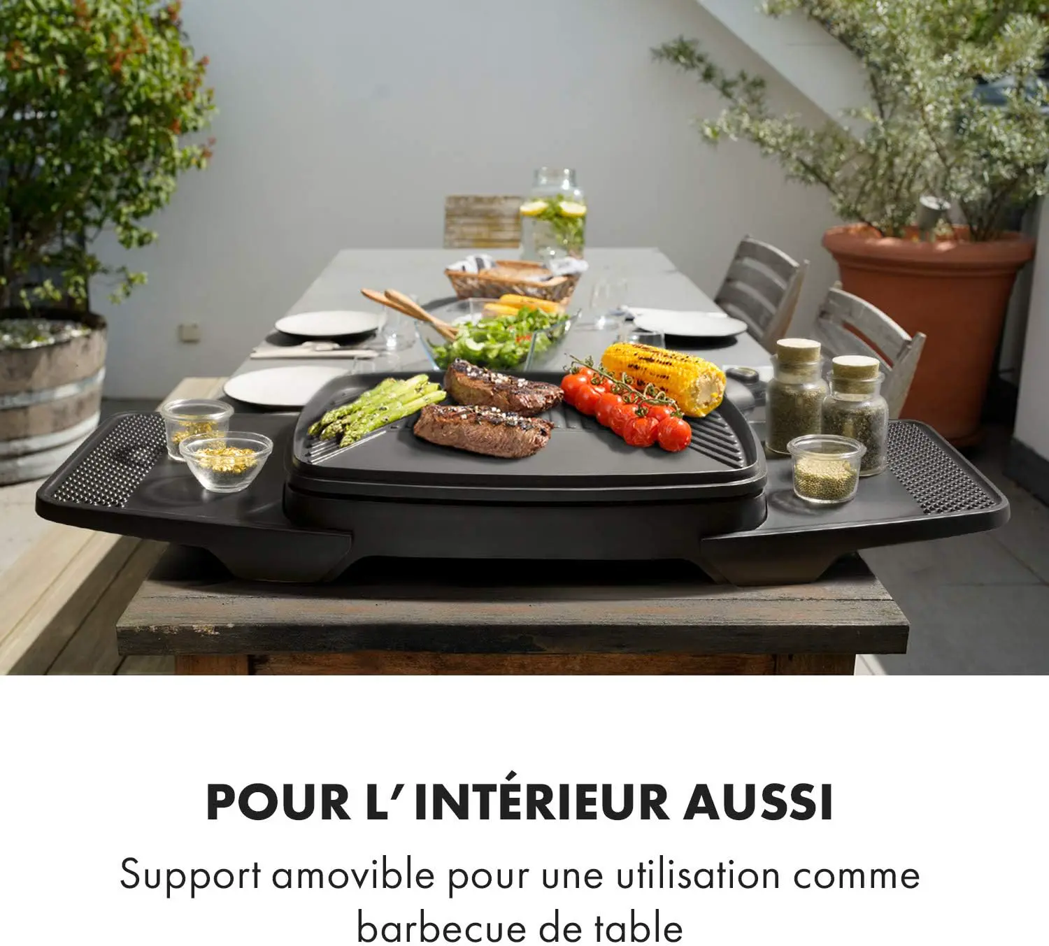 Barbecue électrique en bois 20 x 32 cm vue 6