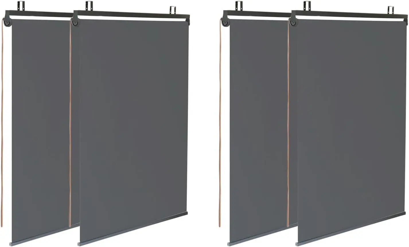 Pergola en acier gris/anthracite 120 x 225 CM 4 stores rétract… vue 5