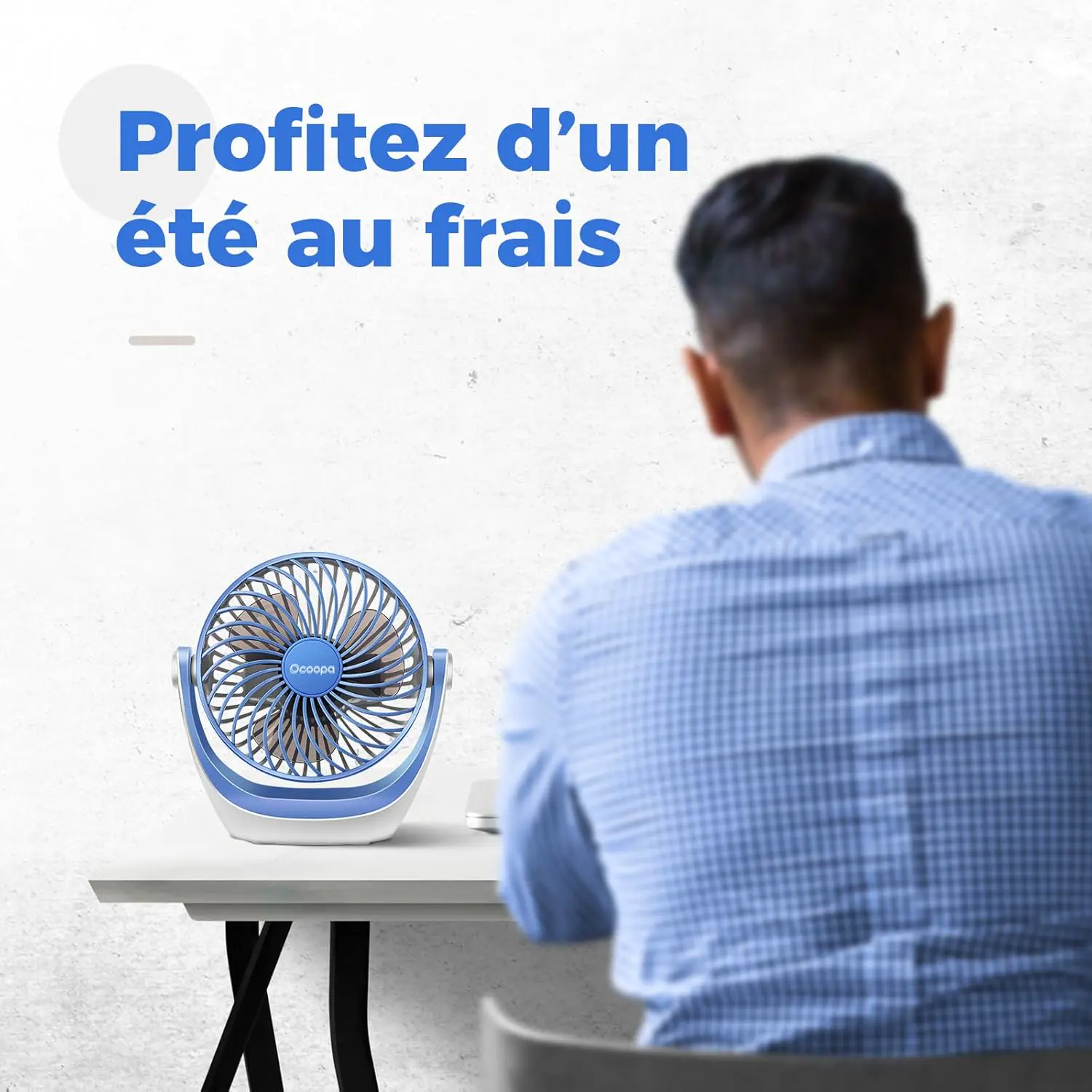 Ventilateur OCOOPA Ventilateur de bureau USB avec flux d'air p… vue 8