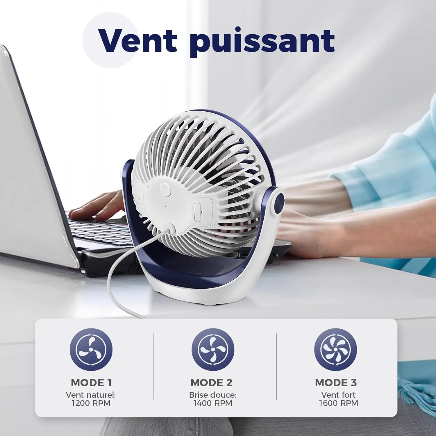 Ventilateur OCOOPA Ventilateur Silencieux Portable Mini Puissant vue 5
