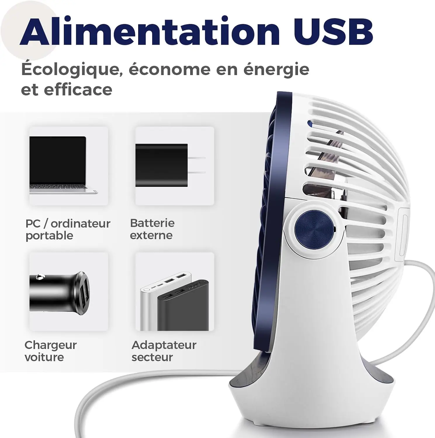 Ventilateur OCOOPA Ventilateur Silencieux Portable Mini Puissant vue 6