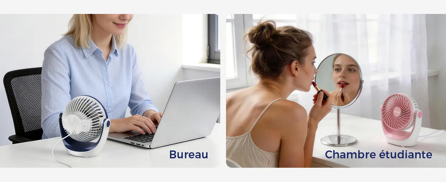 Ventilateur OCOOPA Ventilateur de bureau USB avec flux d'air p… — contenu détaillé 4