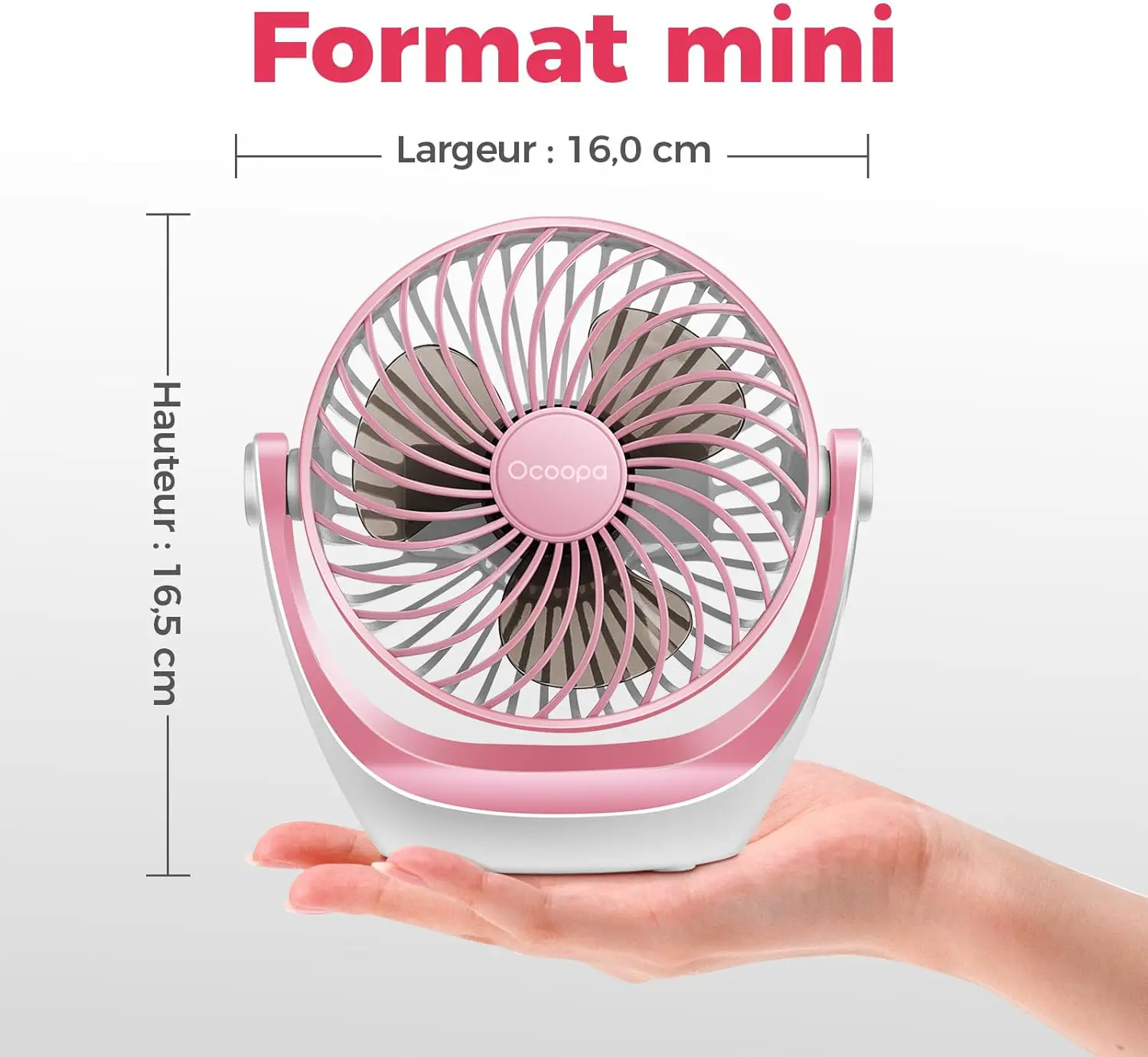 Ventilateur OCOOPA Ventilateur de Bureau USB Silencieux Portable vue 7