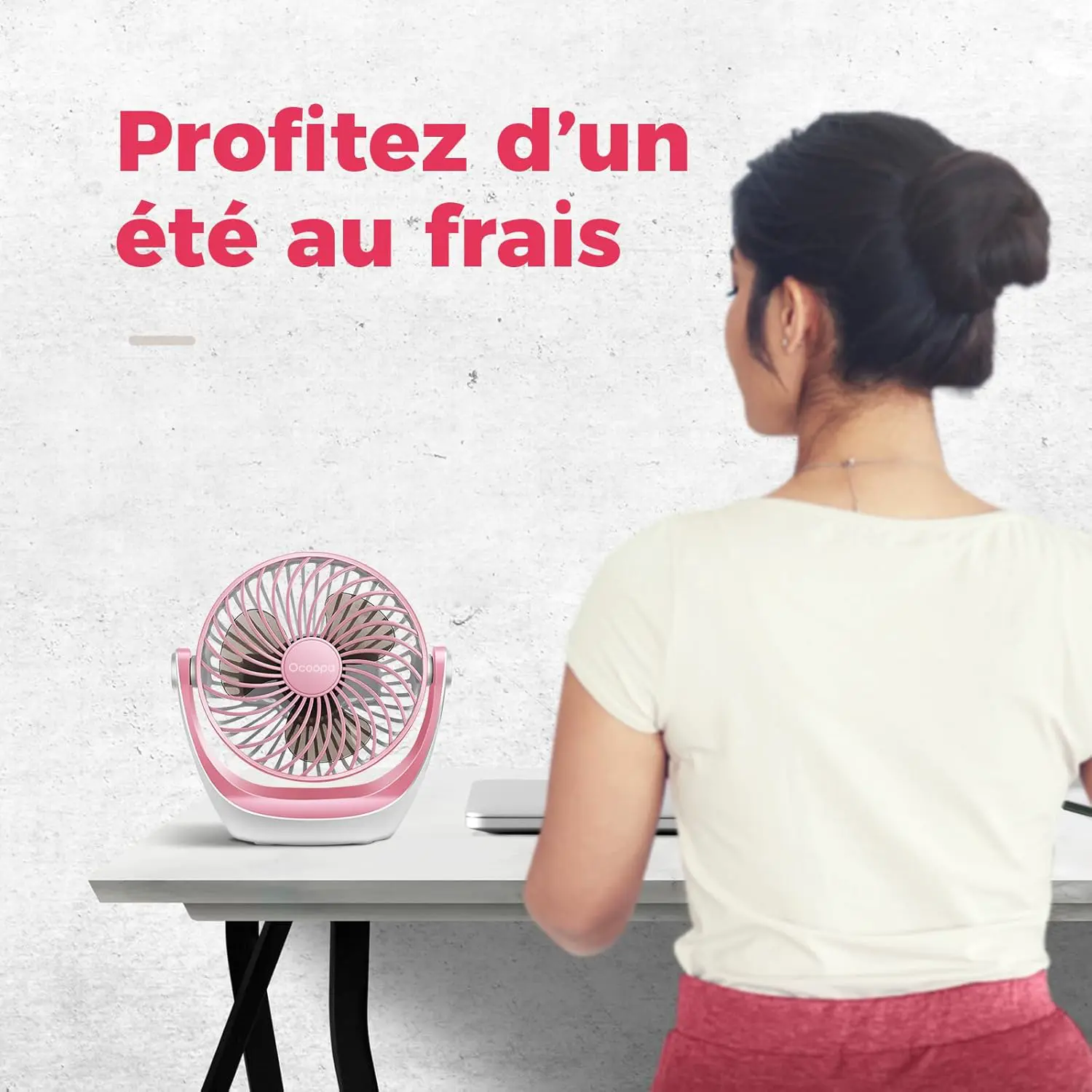 Ventilateur OCOOPA Ventilateur de Bureau USB Silencieux Portable vue 8