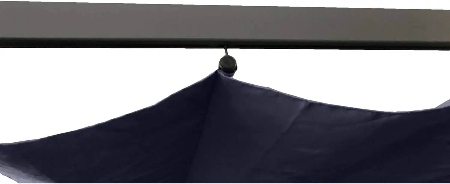 Pergola en aluminium gris 12m² rétractable vue 5