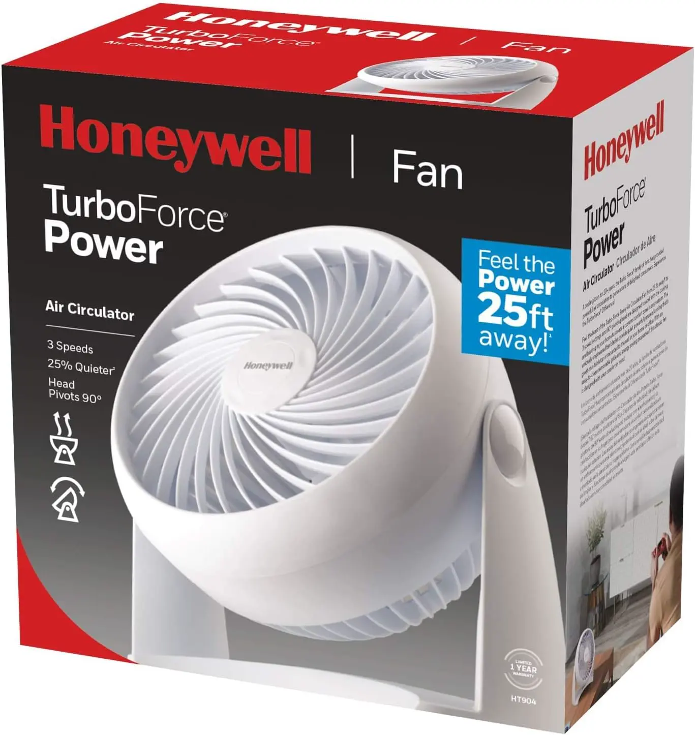 Ventilateur blanc vue 3