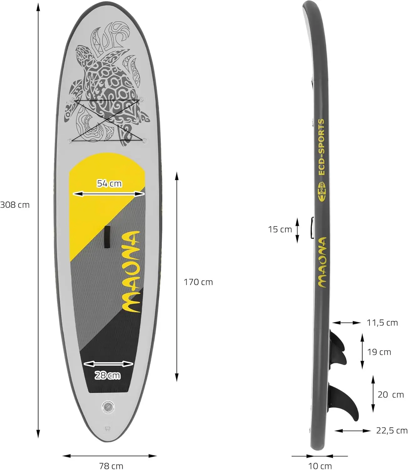Paddle gonflable en aluminium gris vue 8