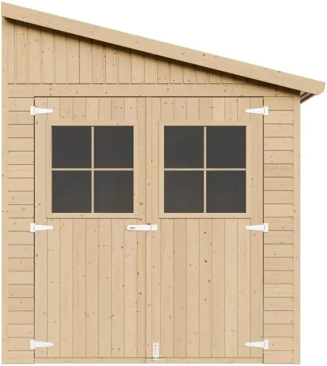 Abri de jardin en bois en bois naturel 6 m² vue 8