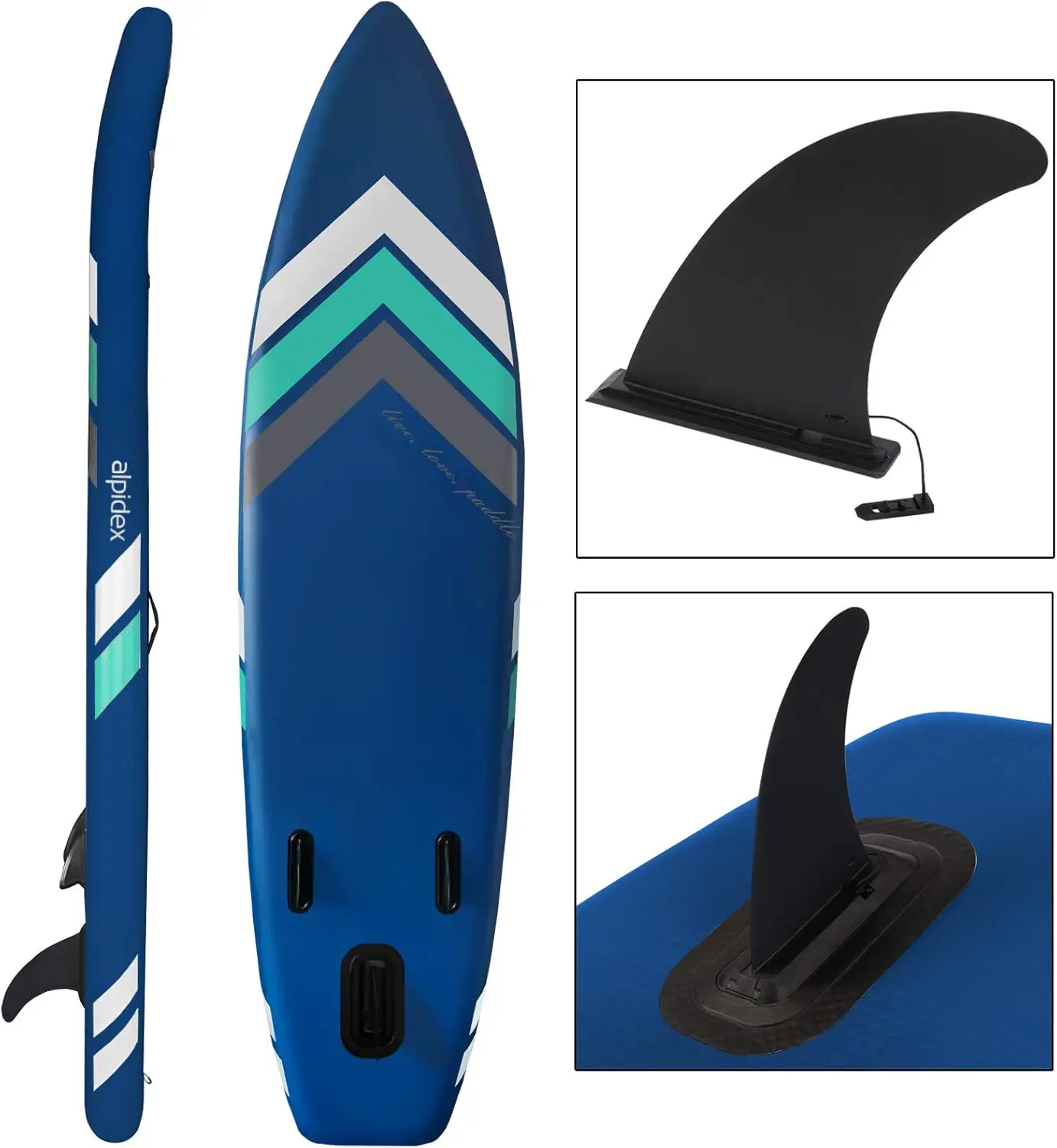 Paddle gonflable en aluminium bleu 76x15 cm vue 3
