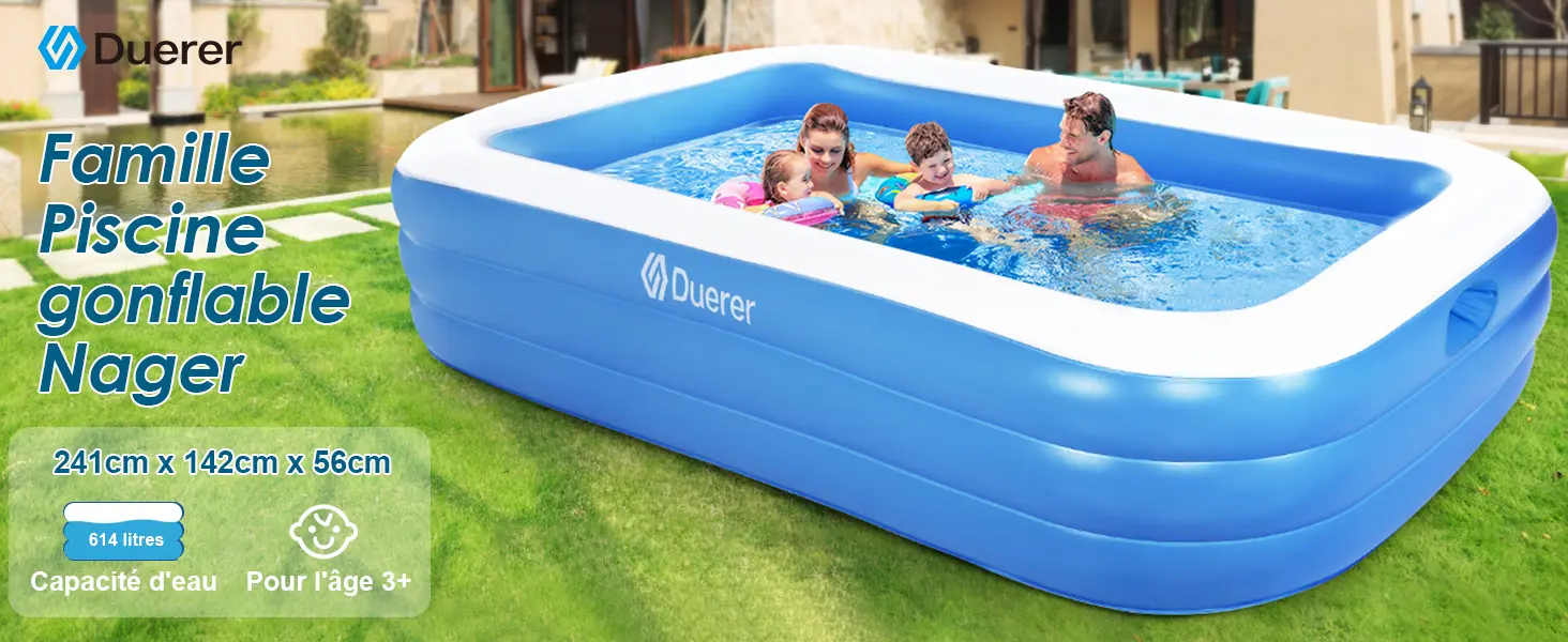 Piscine hors sol 5 places bleu 182 x 56 cm — contenu détaillé 1