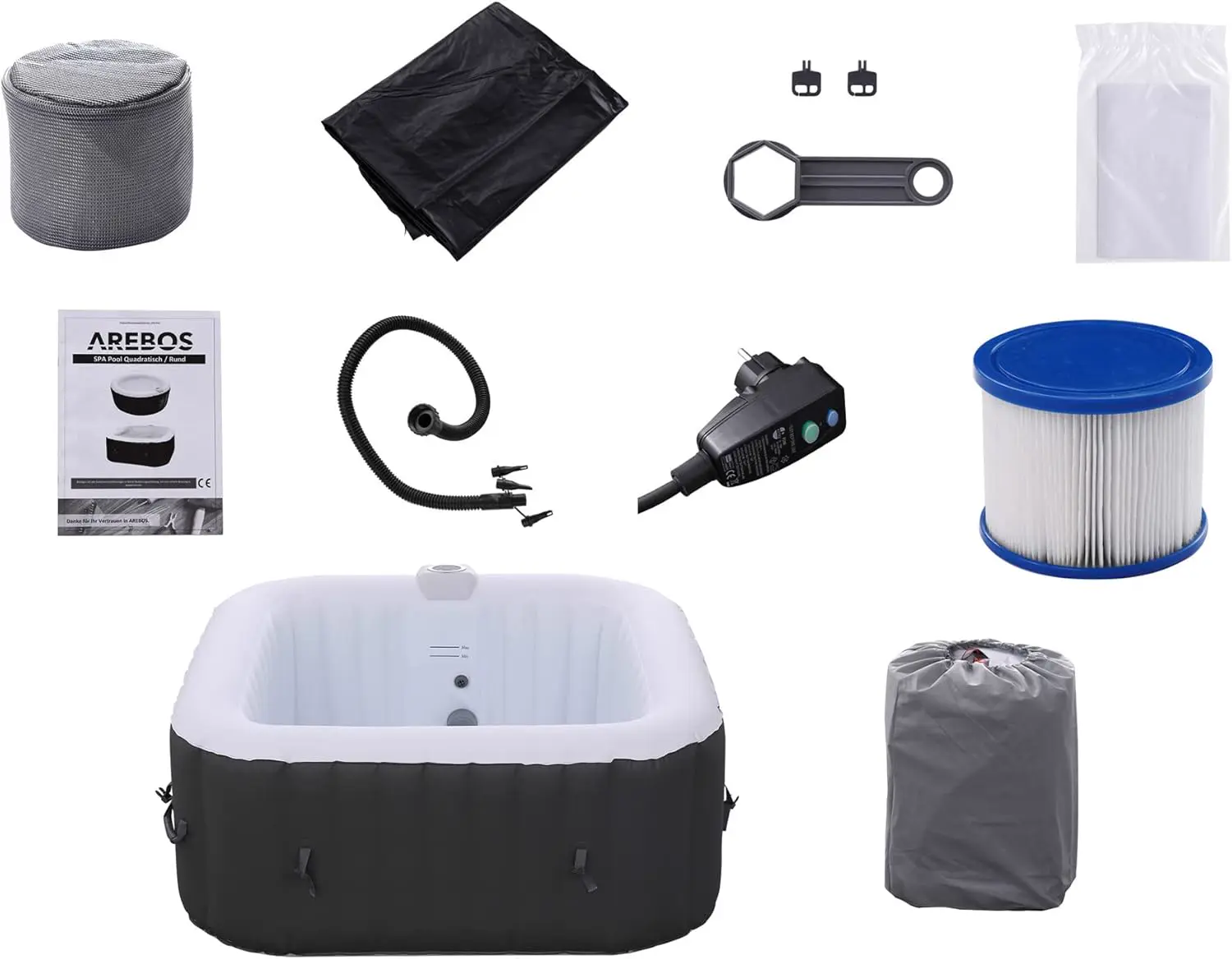 Spa gonflable 2 personnes 4 places 154 x 154 cm vue 7