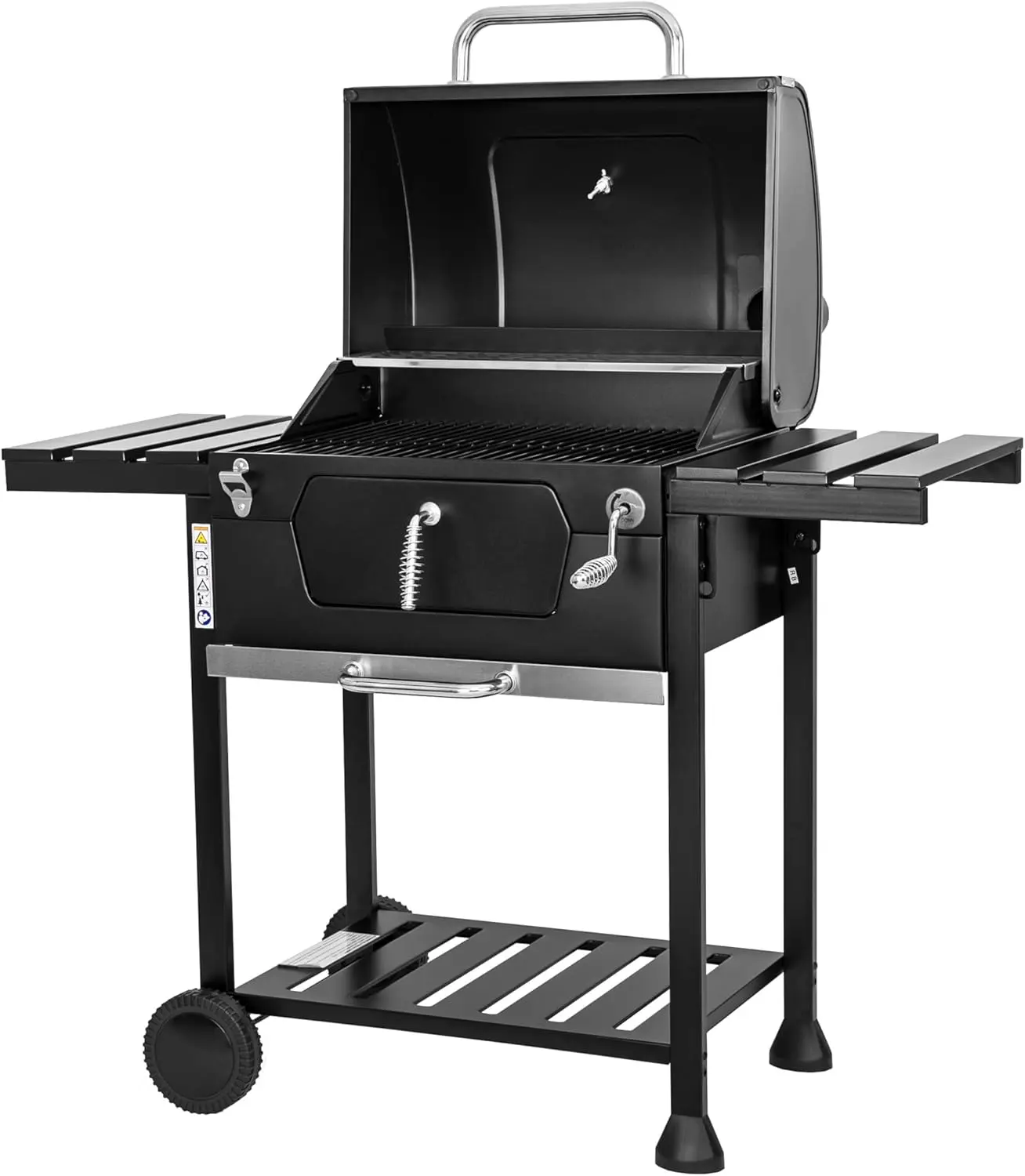 Barbecue à charbon en acier noir 107 x 66 cm vue 3