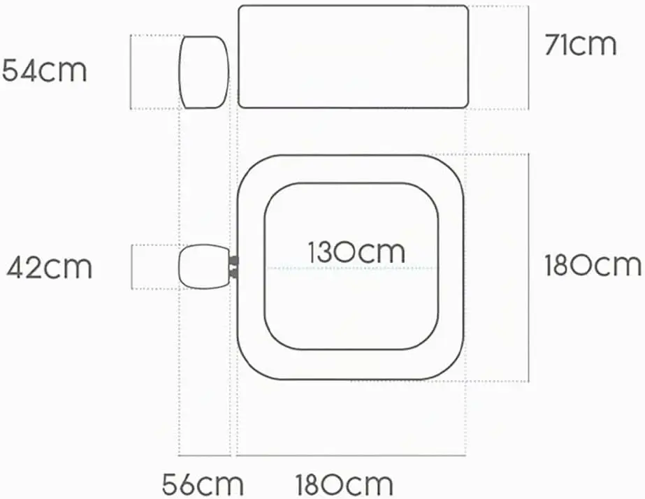 Spa gonflable 6 personnes 6 places 180 x 71 cm vue 4