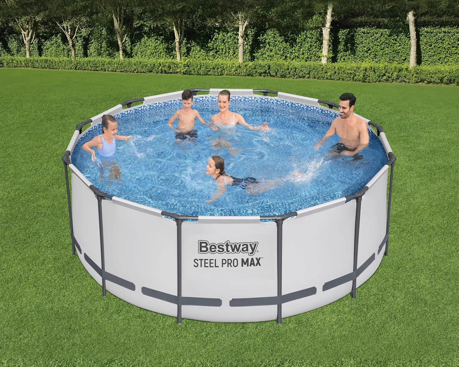 Piscine hors sol gris 366x122 cm vue 4
