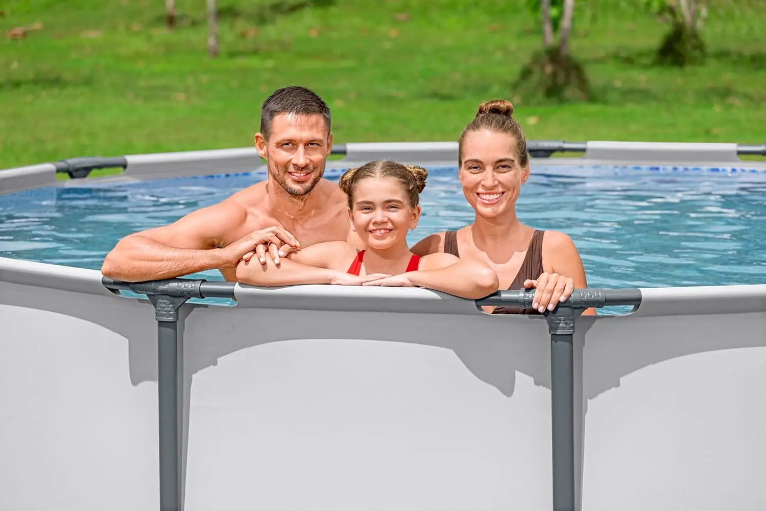 Piscine hors sol gris 366x122 cm vue 5