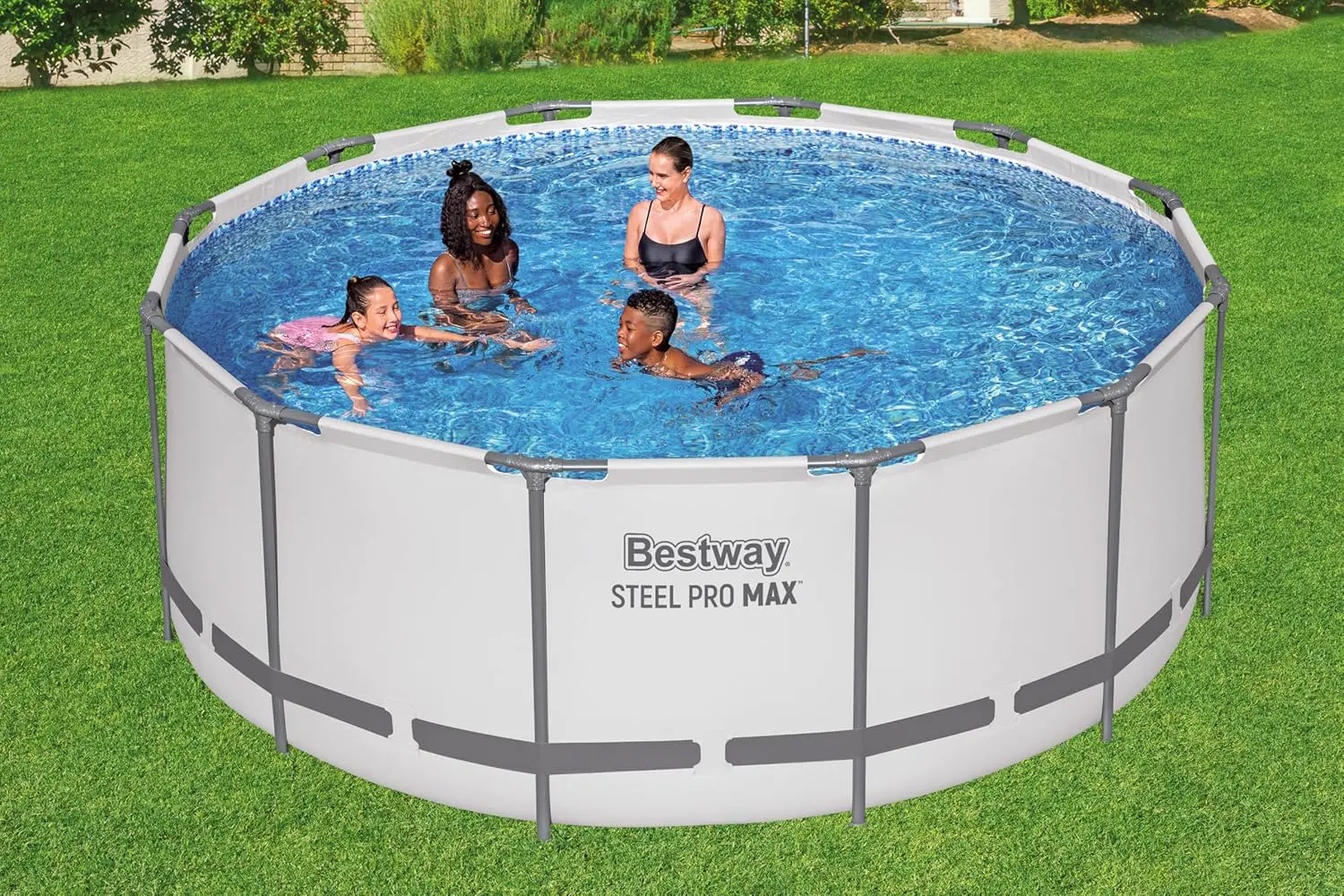 Piscine hors sol gris 366x122 cm vue 8