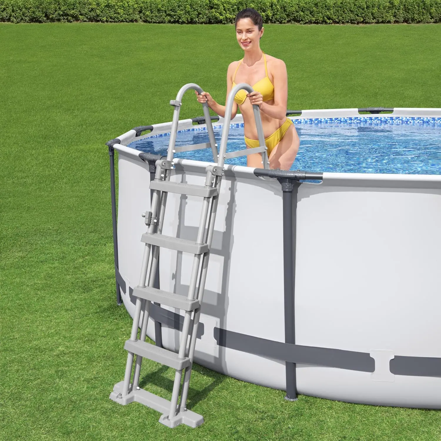 Piscine hors sol gris 366x122 cm vue 9