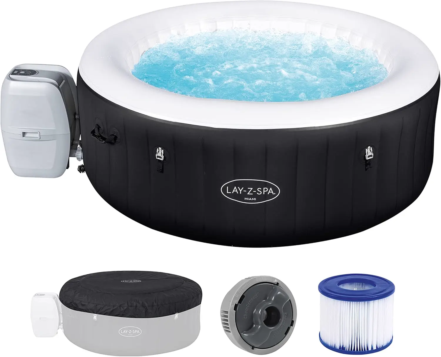 Spa gonflable 2 personnes 4 places 180 x 66 cm vue 4