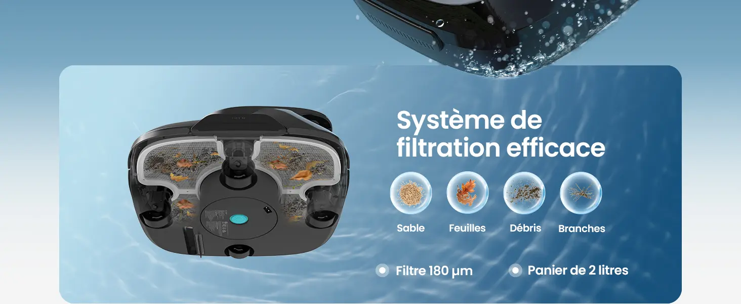 Robot piscine vert 80 m² — contenu détaillé 4