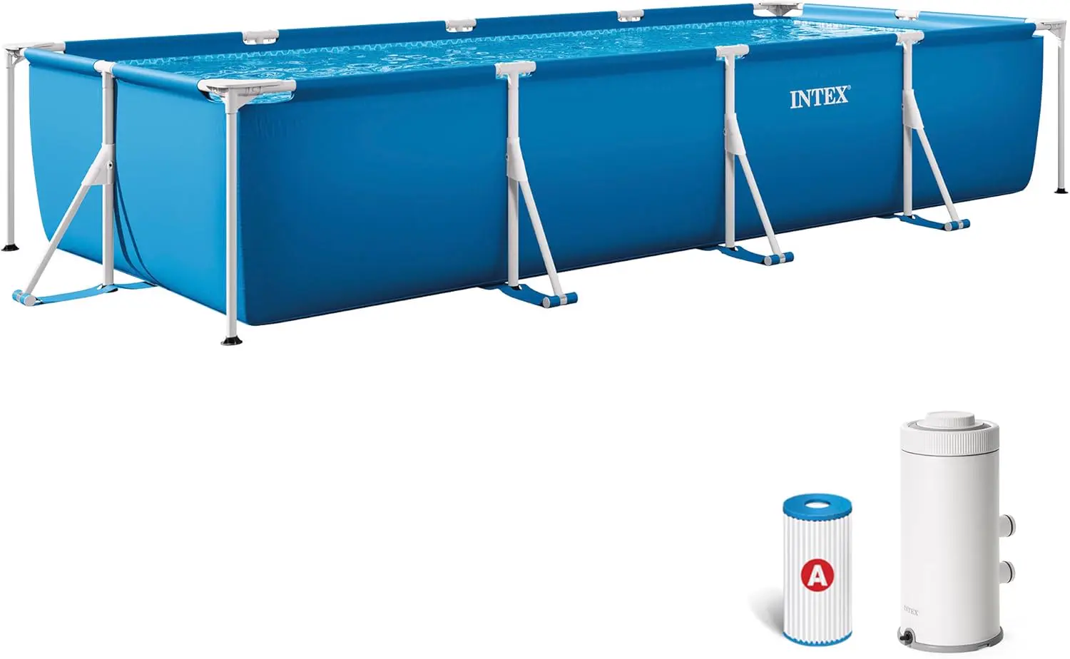 Intex kit Piscine Metal Frame Junior rectangulaire Tubulaire
