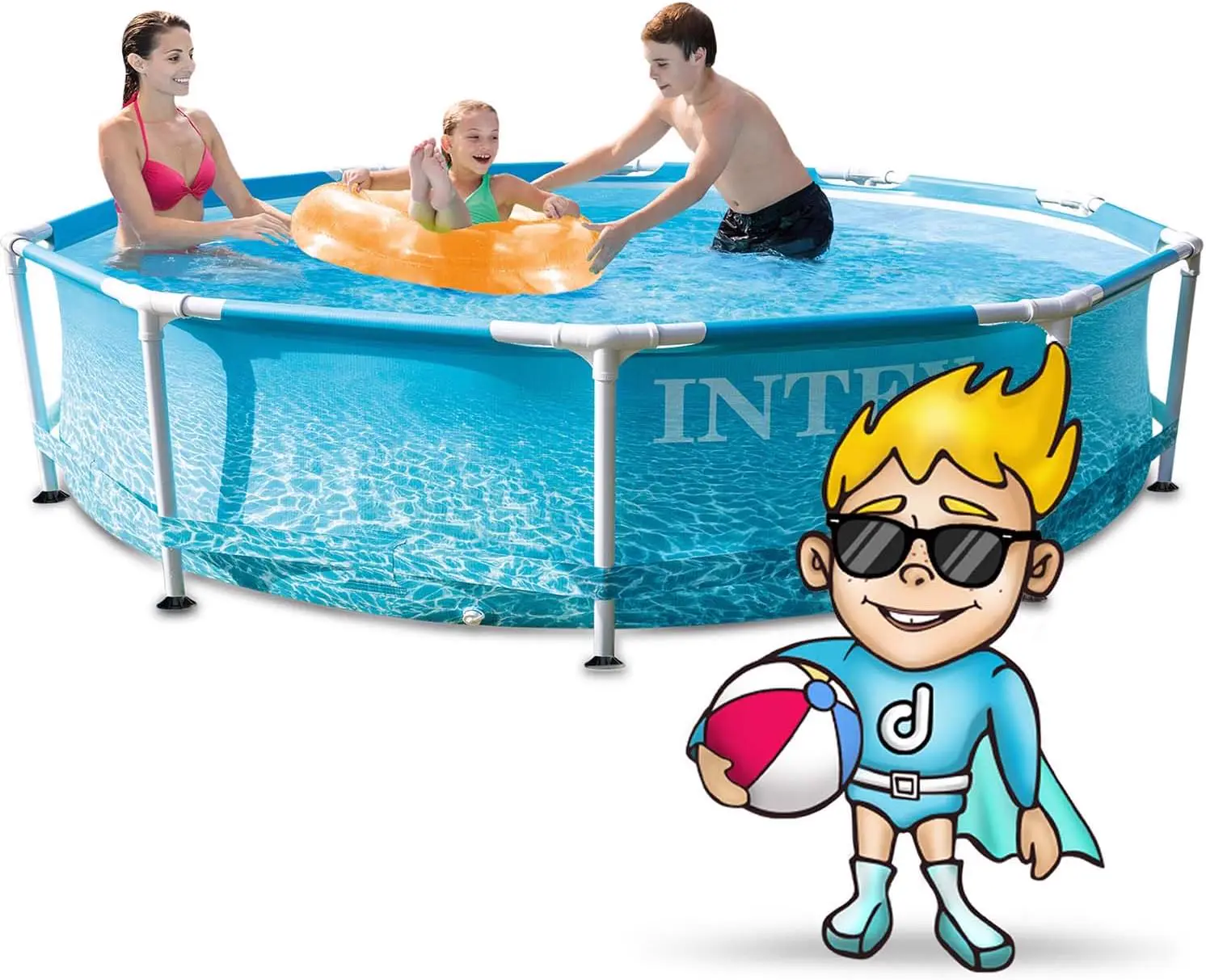 Piscine hors sol en métal vue 2
