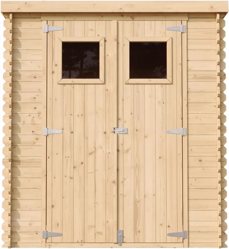 Abri de jardin en bois en bois naturel 3,53 m² vue 3