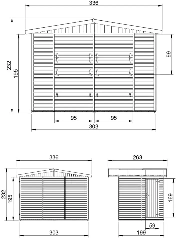Abri de jardin en bois en bois 6 m² vue 5