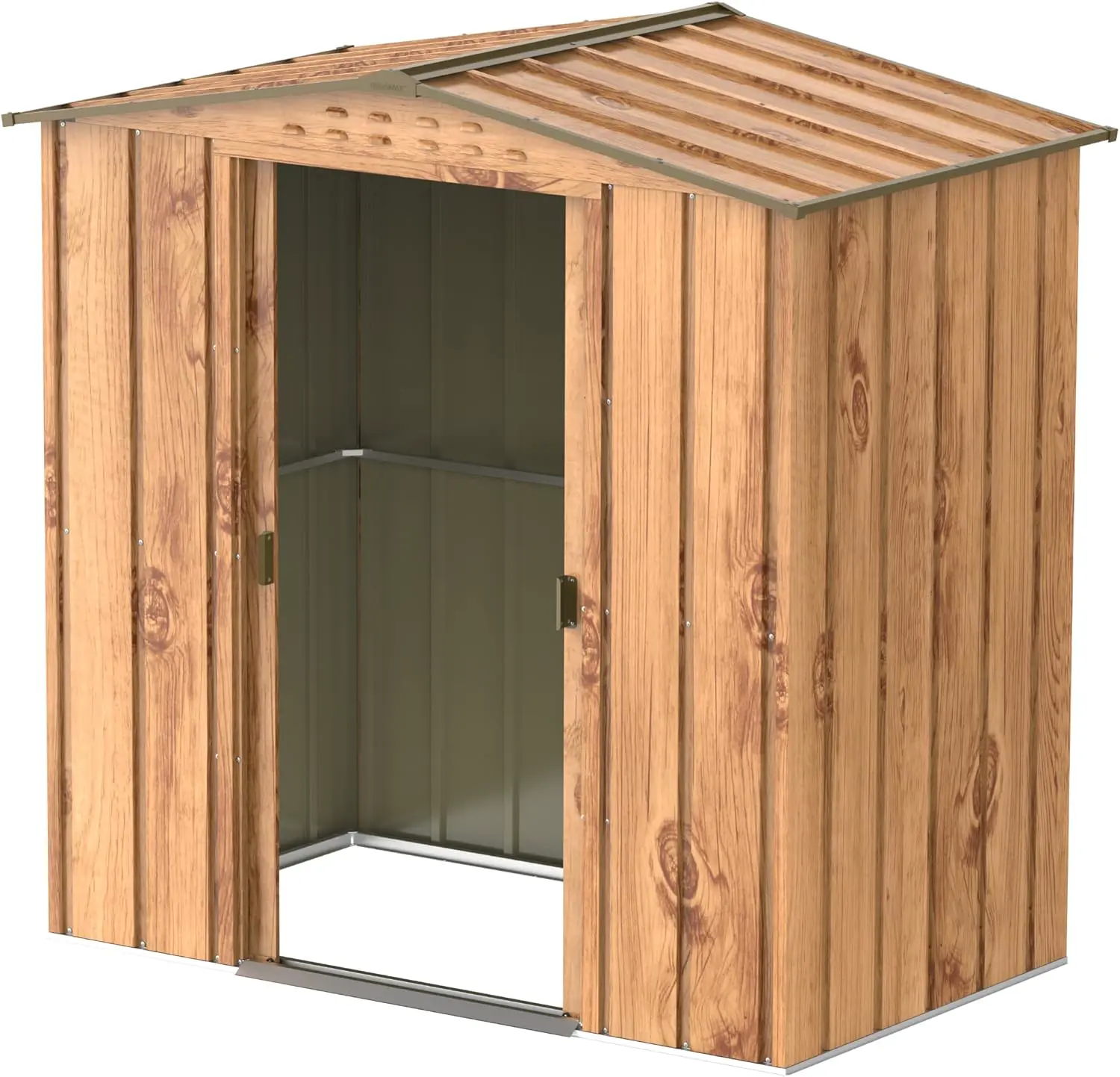 Abri de jardin en bois en métal marron 2,17 m² vue 6