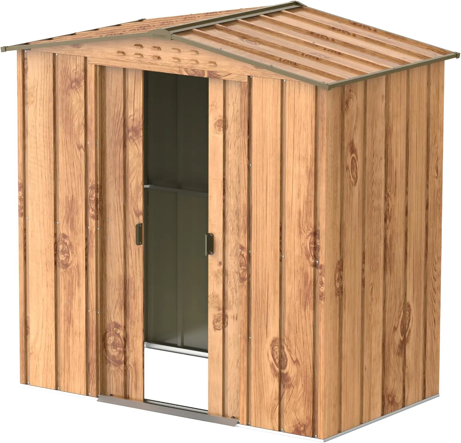 Abri de jardin en bois en métal marron 2,17 m² vue 7