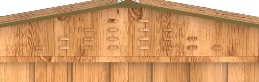 Abri de jardin en bois en métal marron 2,17 m² vue 10