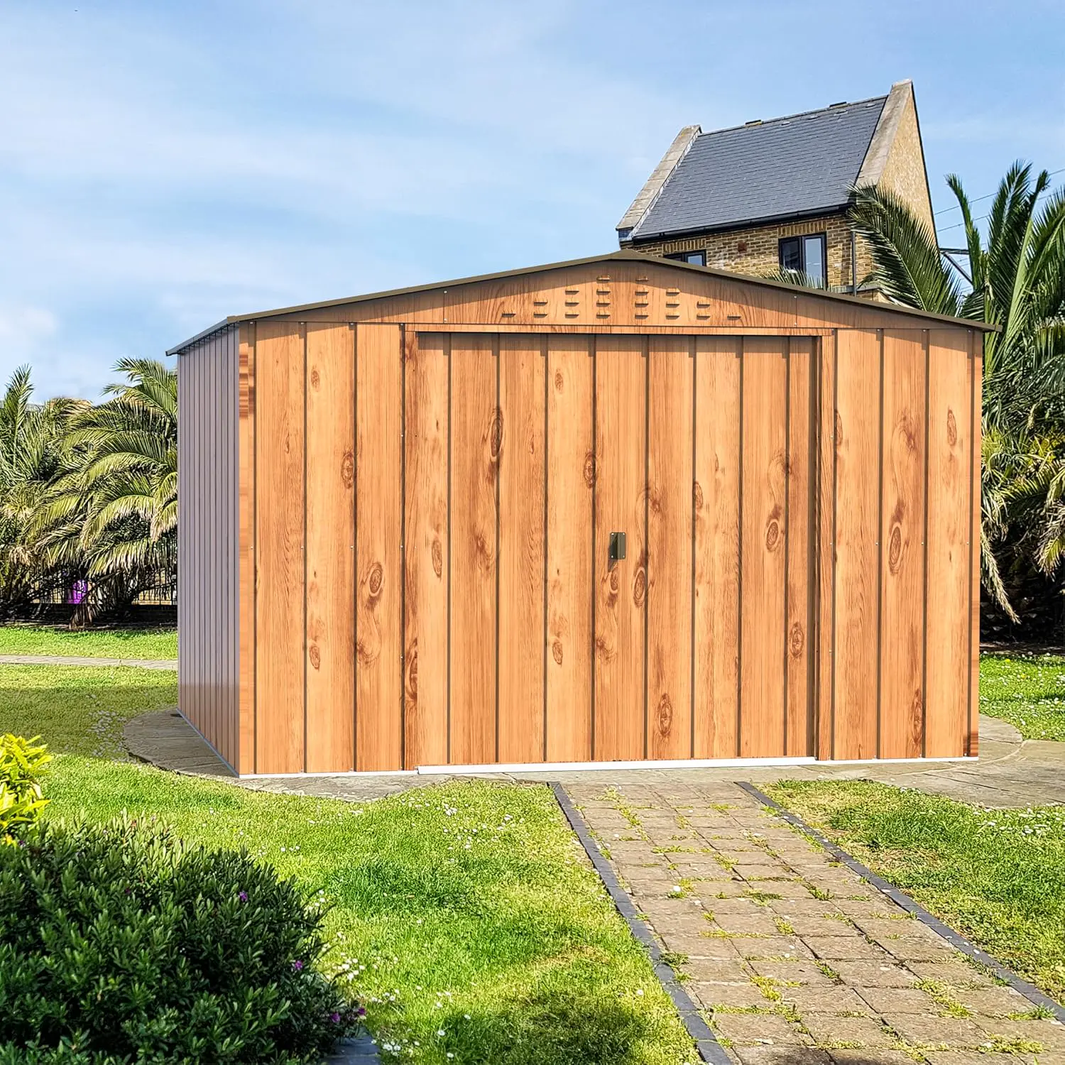Abri de jardin en bois en métal 7,28 m² vue 3