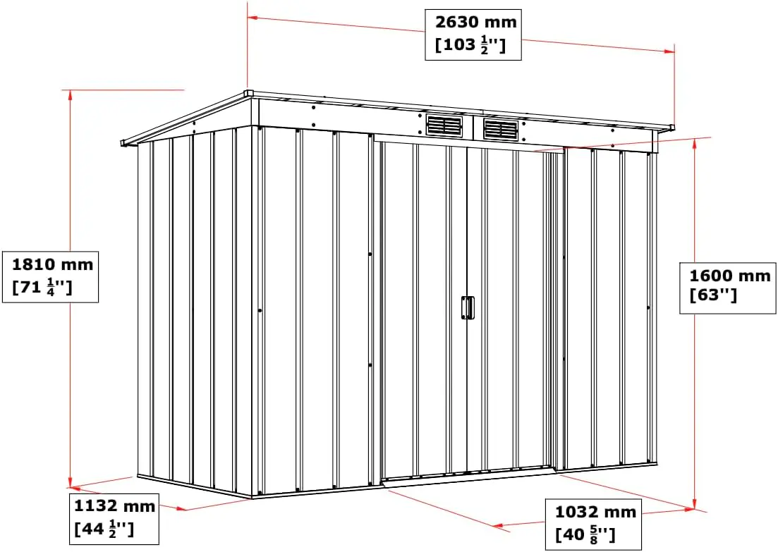 Abri de jardin en métal en acier vert 2,85 m² vue 5