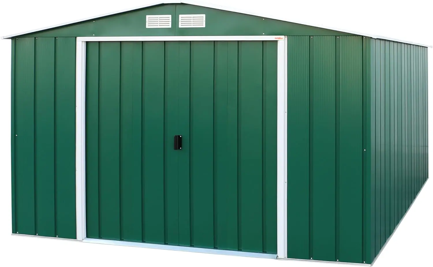 Abri de jardin en métal en métal vert vue 6