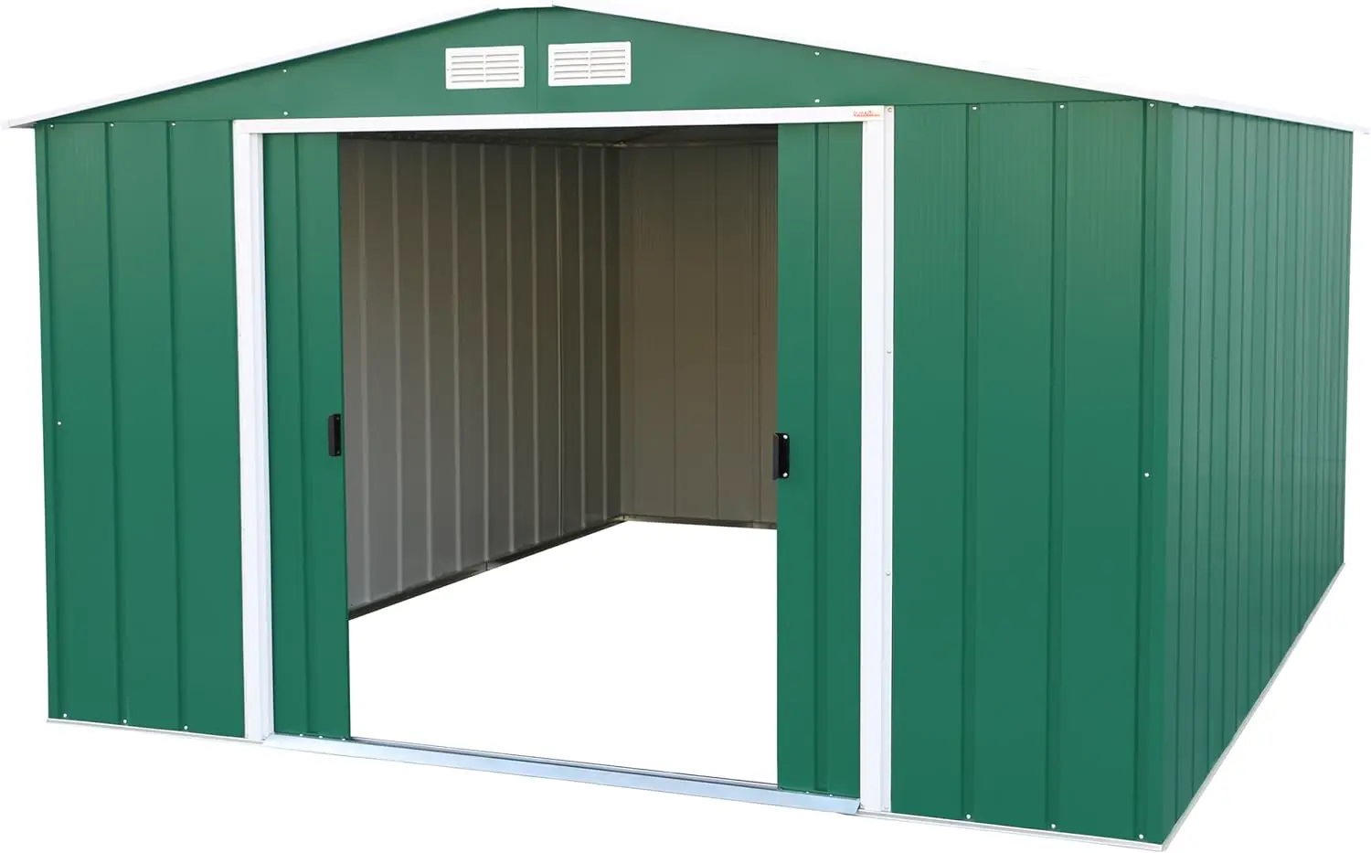 Abri de jardin en métal en métal vert vue 7