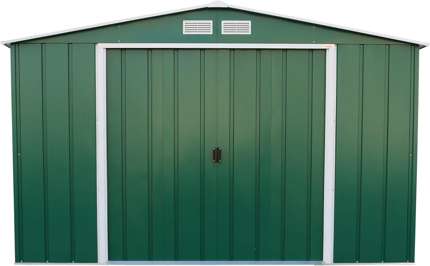 Abri de jardin en métal en métal vert vue 8