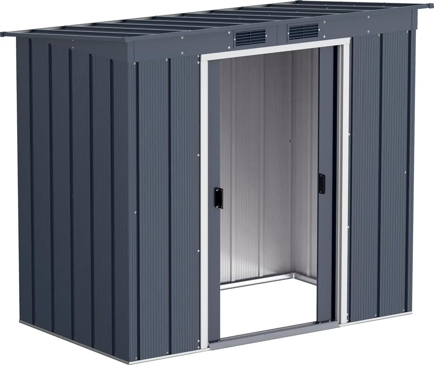 Abri de jardin en métal en acier anthracite 2,17 m² vue 3