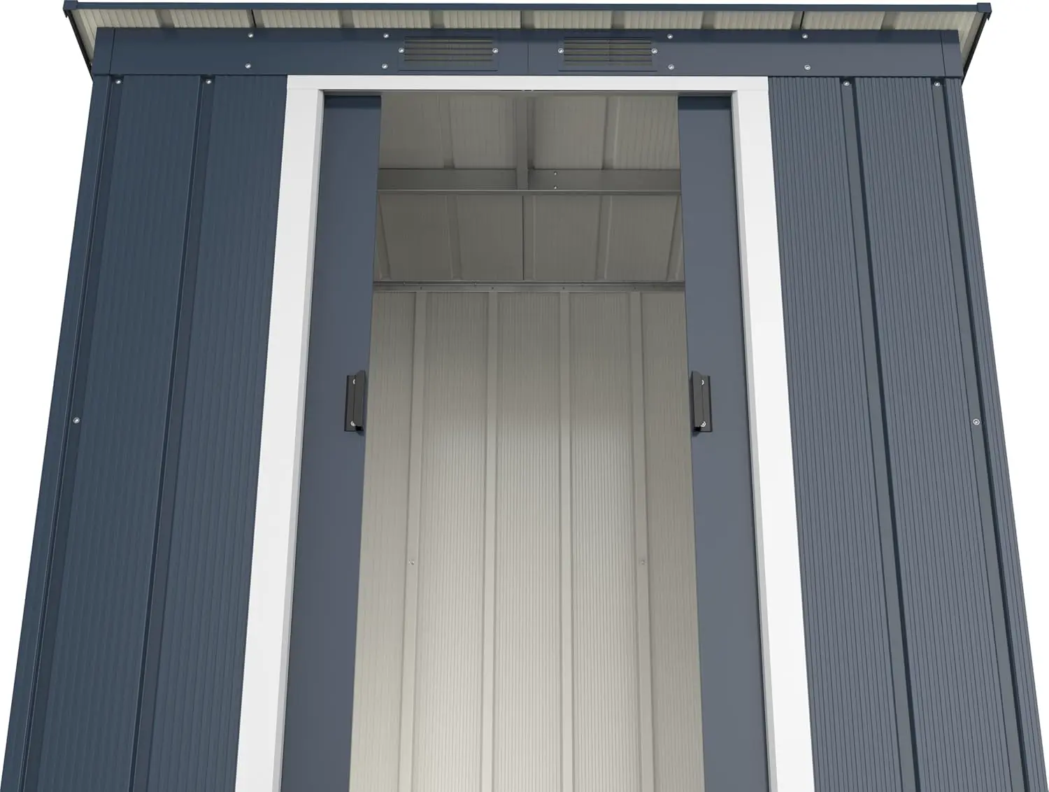 Abri de jardin en métal en acier anthracite 2,17 m² vue 6