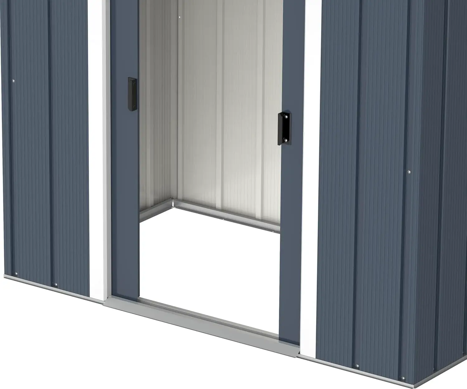 Abri de jardin en métal en acier anthracite 2,17 m² vue 9