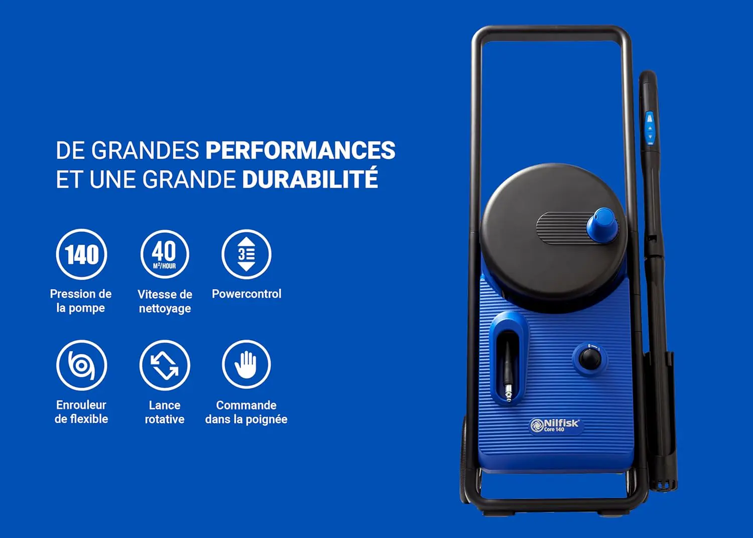 Nettoyeur haute pression bleu 40 m² vue 2