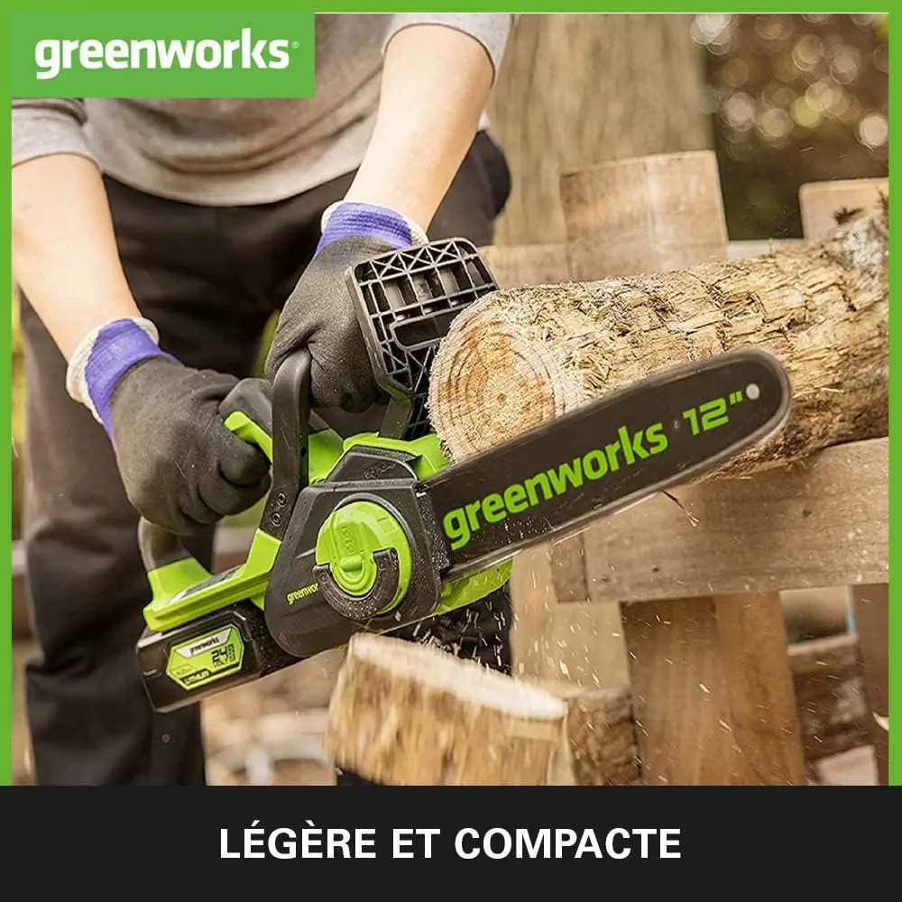 Tronçonneuse à batterie en acier vue 3