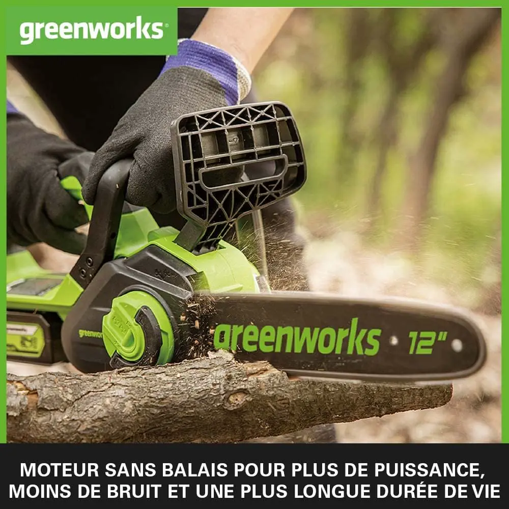 Tronçonneuse à batterie en acier vue 4