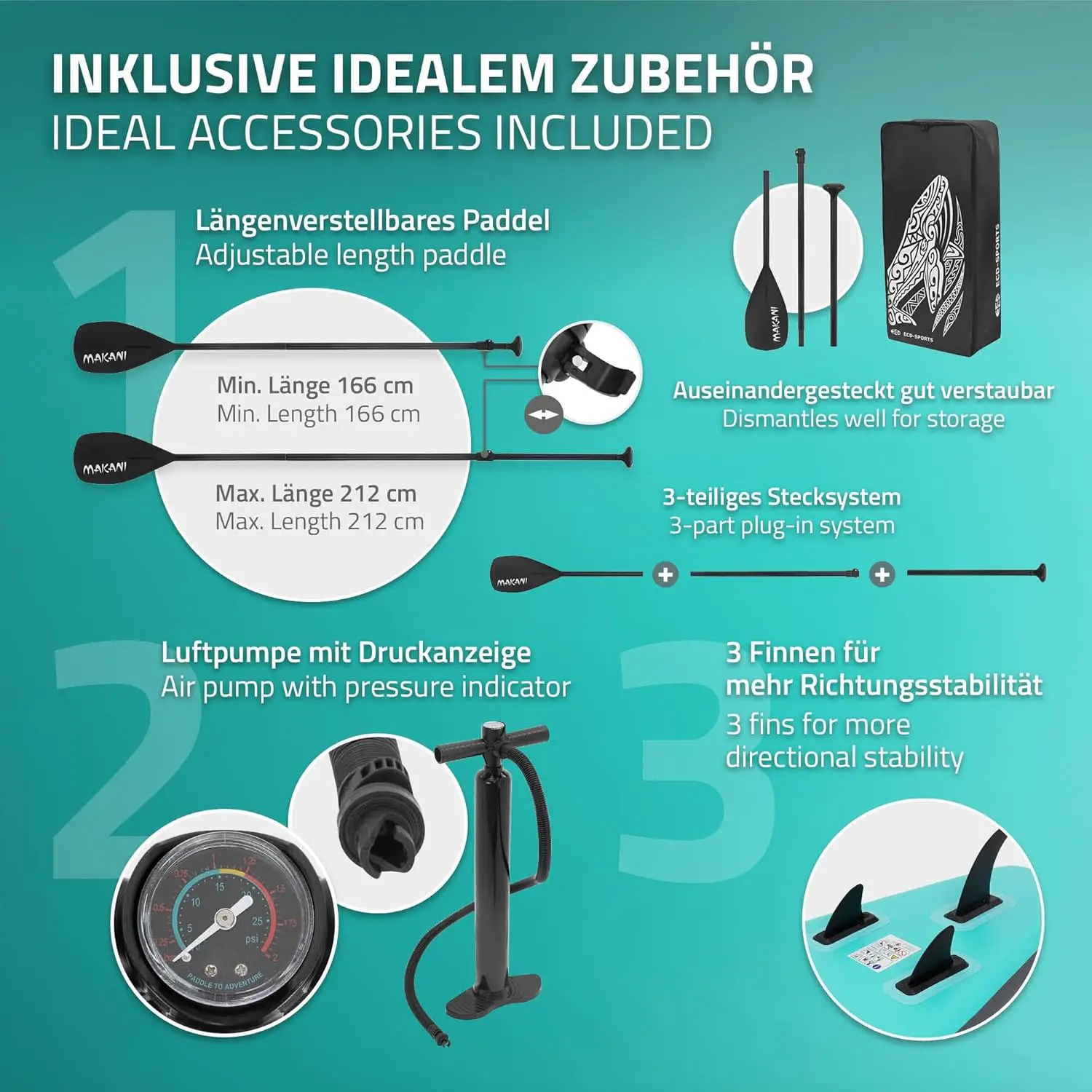 Paddle gonflable en aluminium sable vue 4