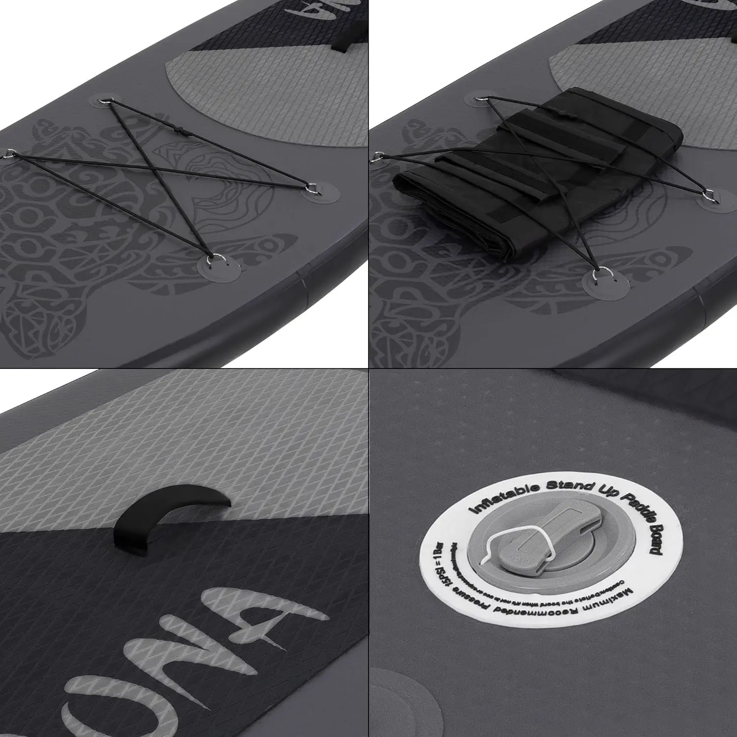 Paddle gonflable en aluminium sable vue 2